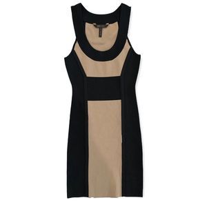 BCBGMaxAzria Black and Tan Mini Dress